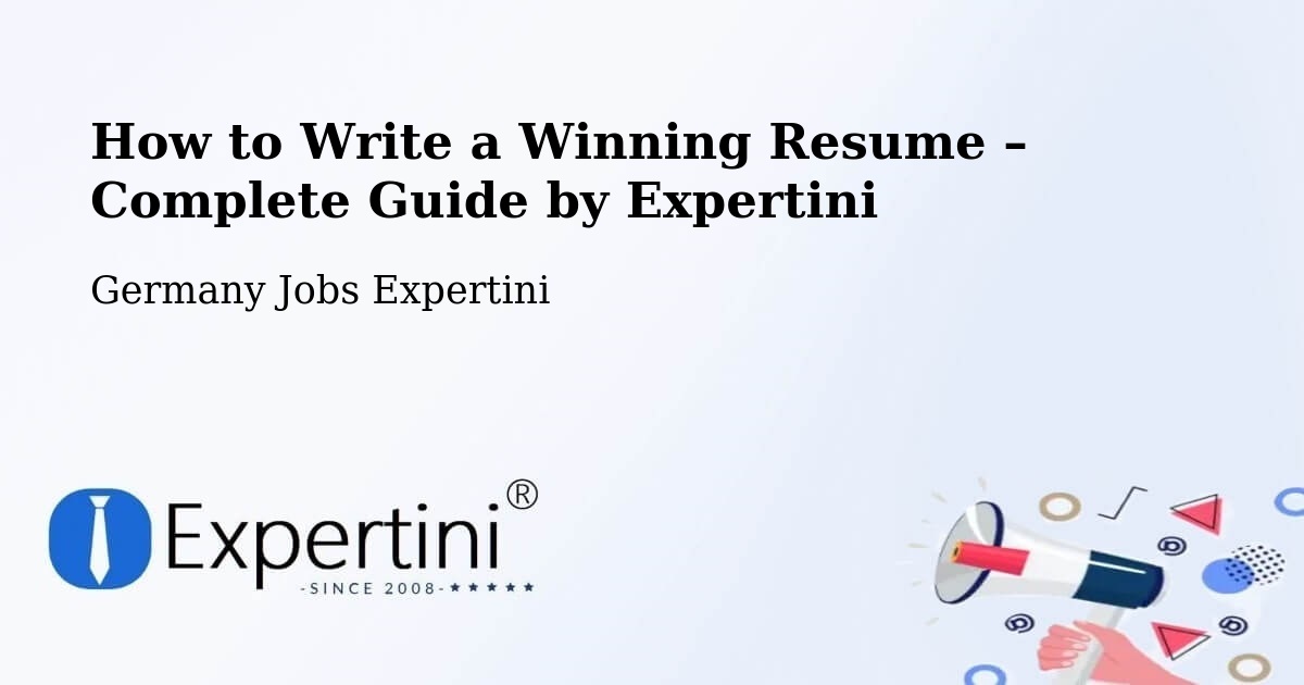 Resume Writing Guide for Job Seekers – Gera - Gera, Germany Jobs Expertini