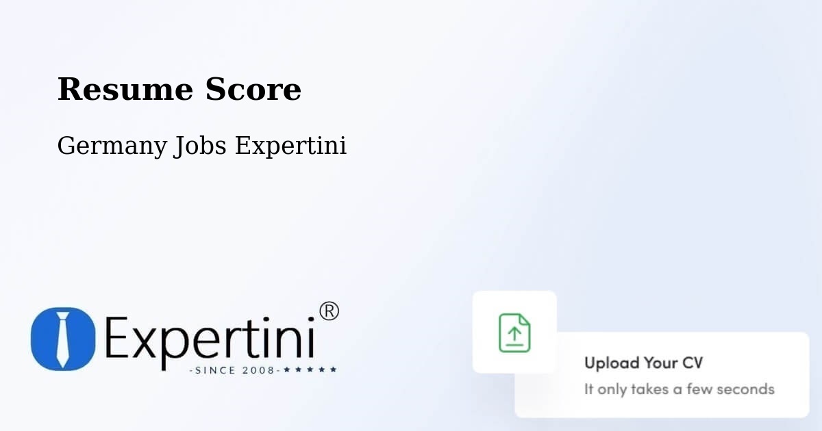 Resume Score & Job Description Match Tool – Gera - Germany Jobs Expertini